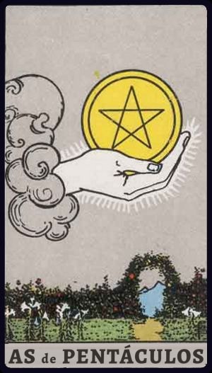 Carta de tarot As de Pentáculos