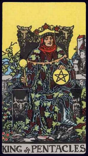 King of Pentacles tarot card from the Rider-Waite-Smith deck