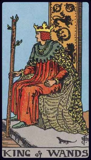 King of Wands tarot card from the Rider-Waite-Smith deck