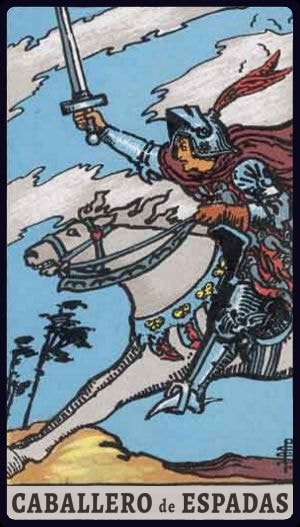 Carta de tarot Caballero de Espadas