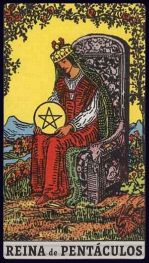 Carta de tarot Reina de Pentáculos