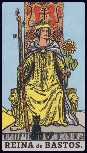 Carta de tarot Reina de Bastos